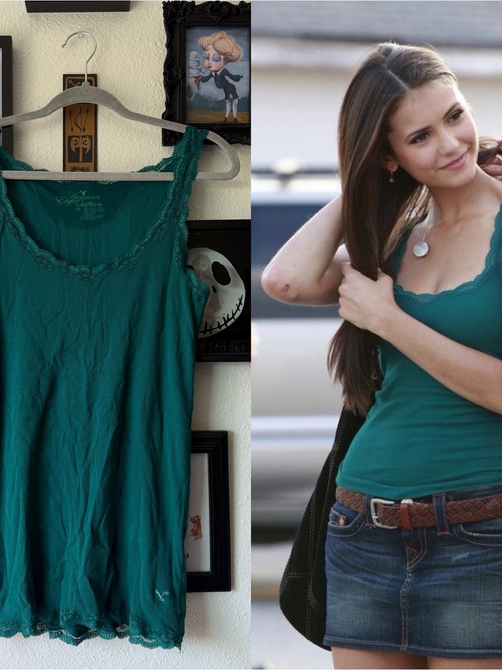 american eagle lace tank top ASO elena gilbert